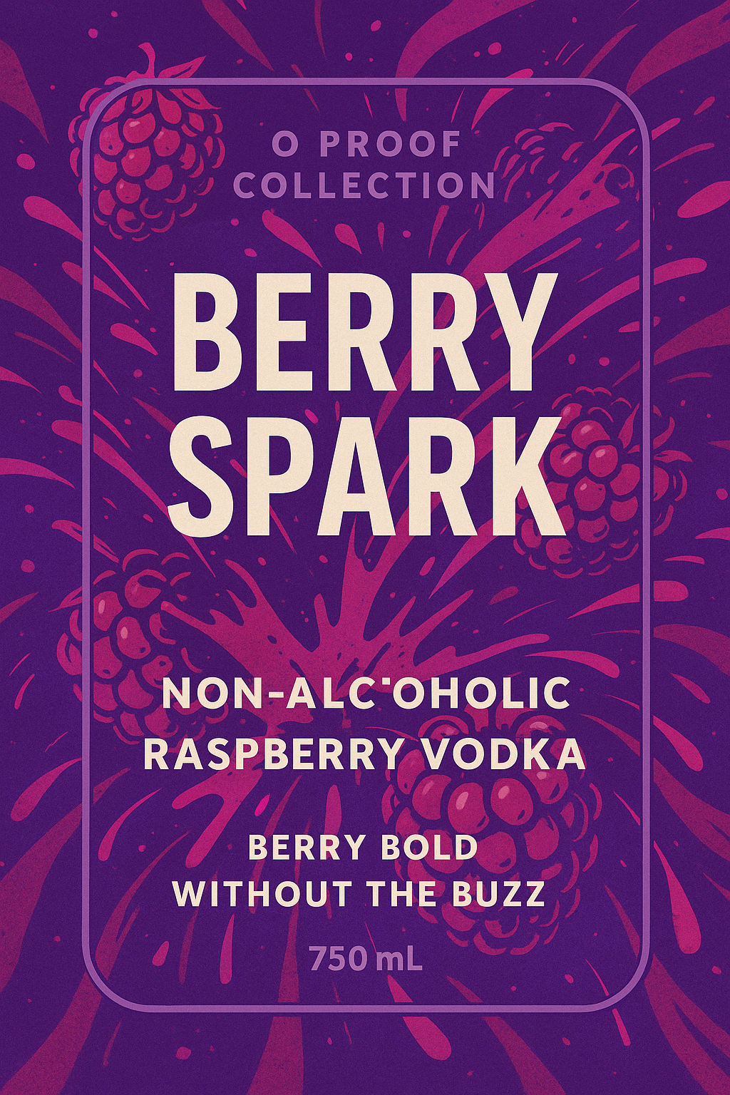 Berry Spark – Non-Alcoholic Raspberry Vodka | 0 Proof Collection