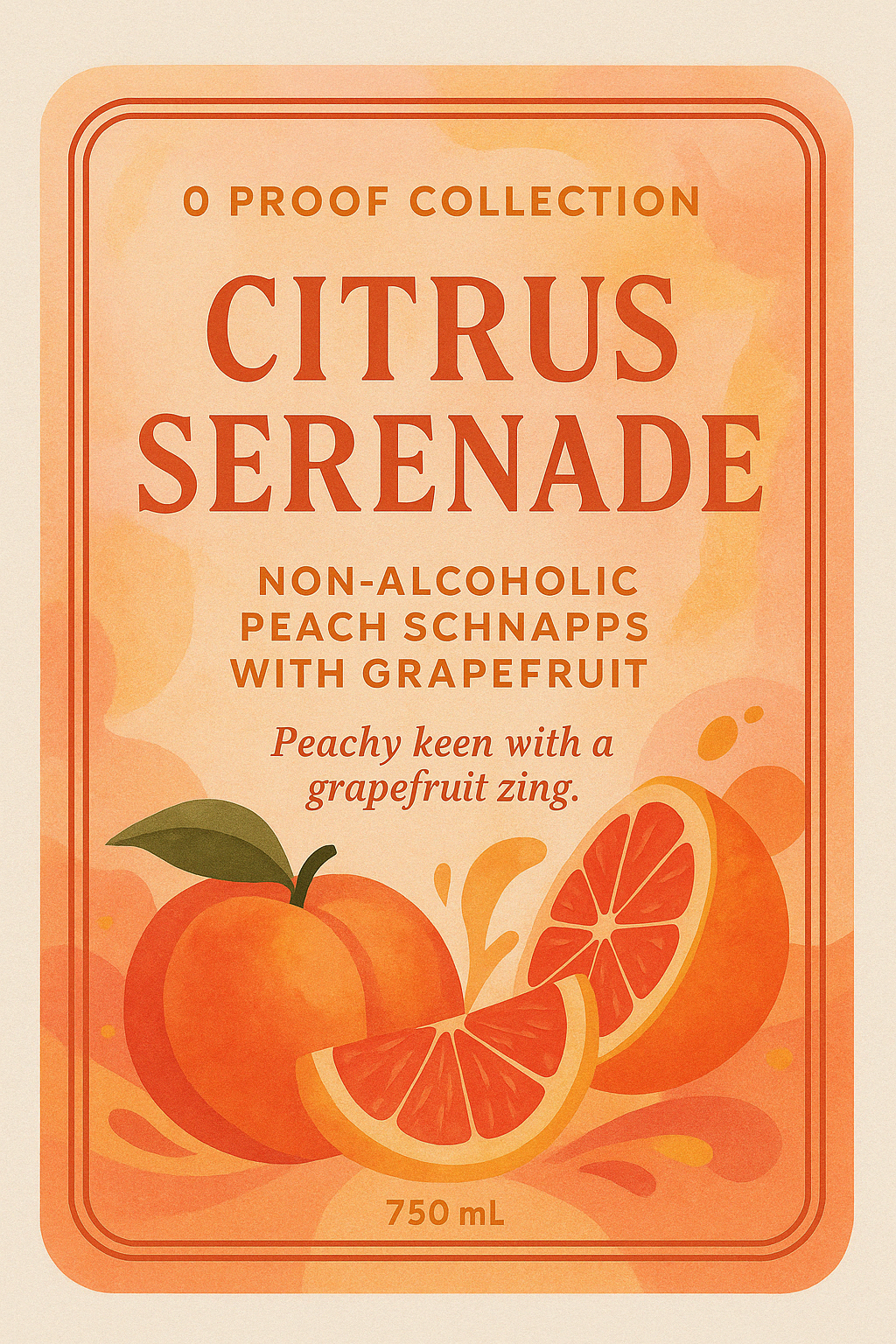 Citrus Serenade – Non-Alcoholic Peach Schnapps with Grapefruit | 0 Proof Collection