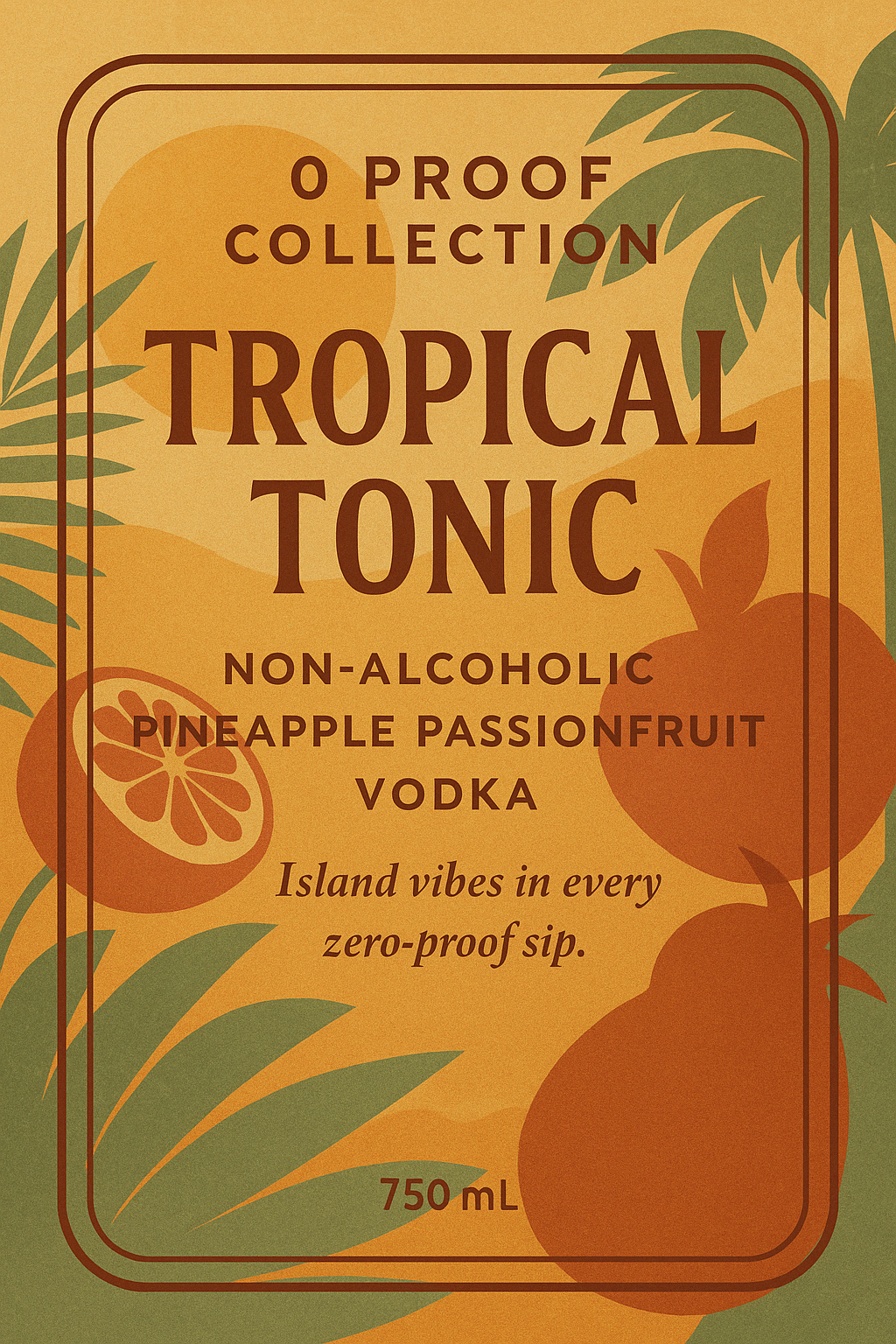 Tropical Tonic – Non-Alcoholic Pineapple & Passionfruit Vodka | 0 Proof Collection