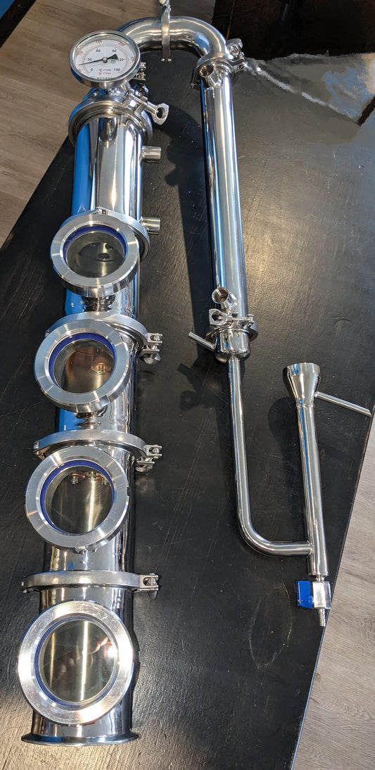 4" Stainless Sight Glass Column with Parrot