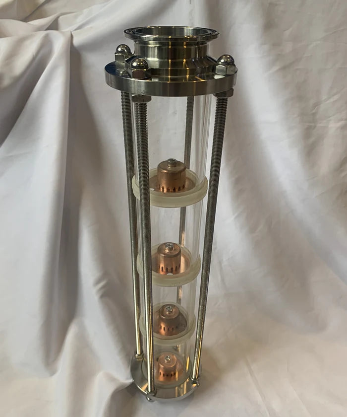 2" Borosilicate Sight Glass 4 Bubbler
