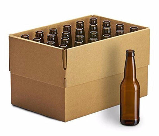 Amber Glass Beer Bottles 355ml/12oz (24 case)