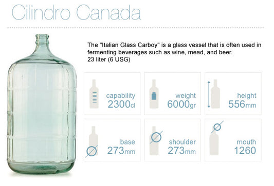 23L Italian Glass Carboy